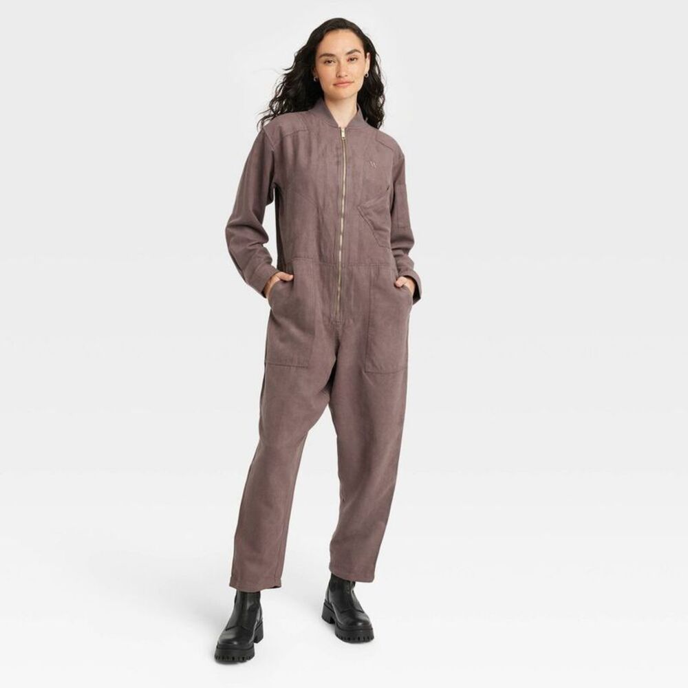 Houston White Adult Flight Jumpsuit - Brown XL